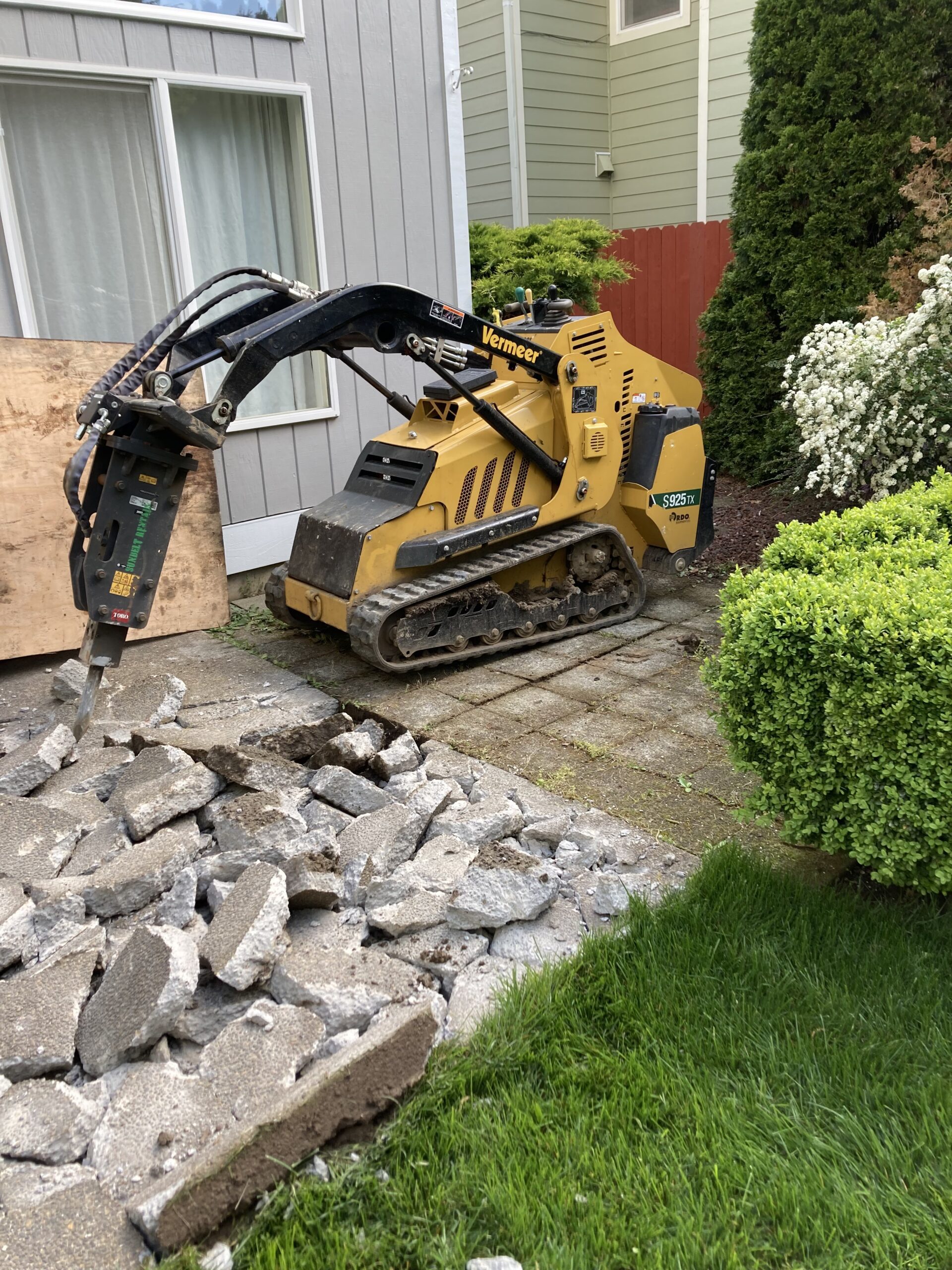concrete patio slab removal